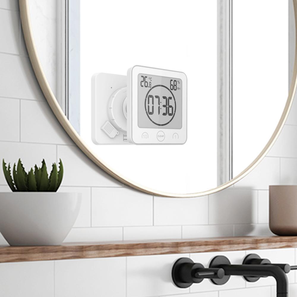 Waterproof Shower Clock w/ Timer (2 Packs)