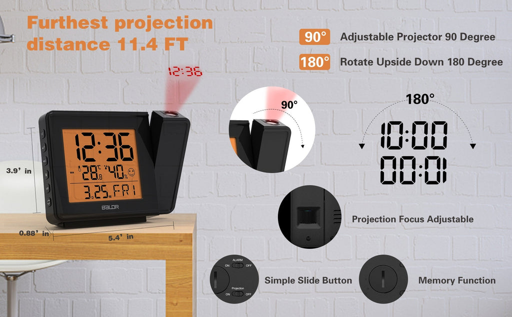 Digital Time Projection Alarm Clock