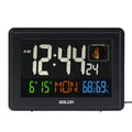BALDR Atomic Alarm Clock – Large Digital Desk Clock with Thermometer, Humidity & Moon Phase Display