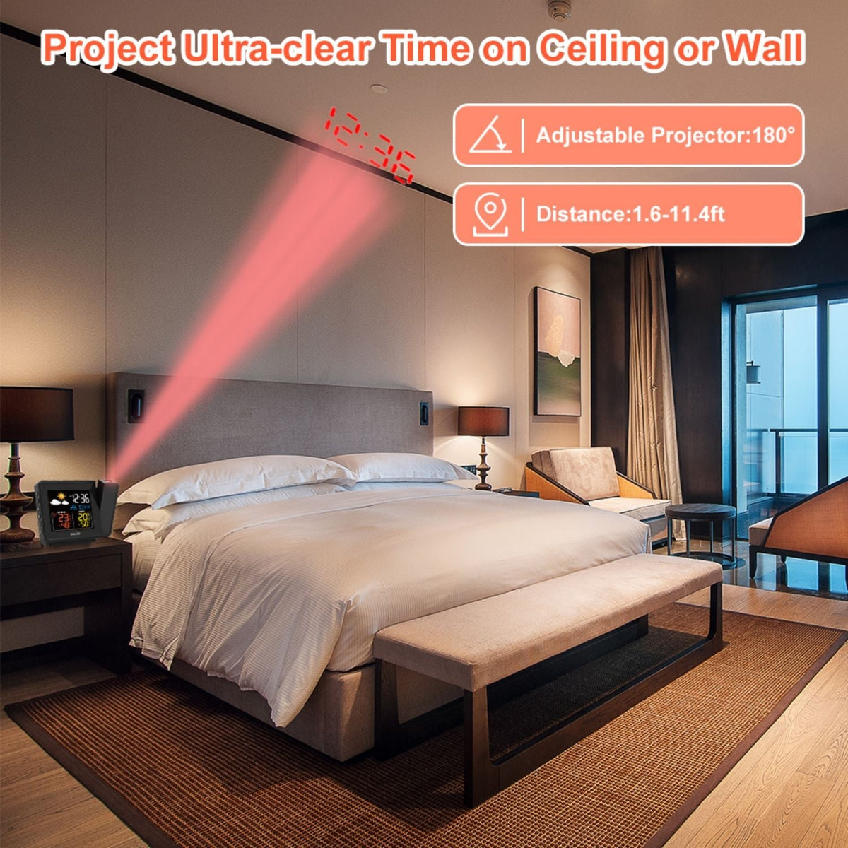Atomic Alarm Clock with Projection Display