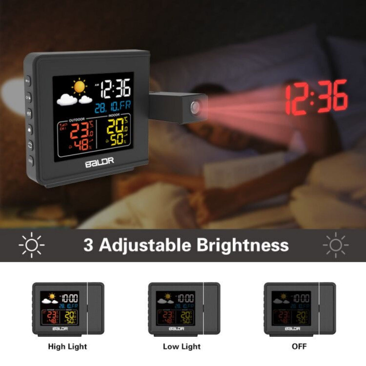 Atomic Alarm Clock with Projection Display