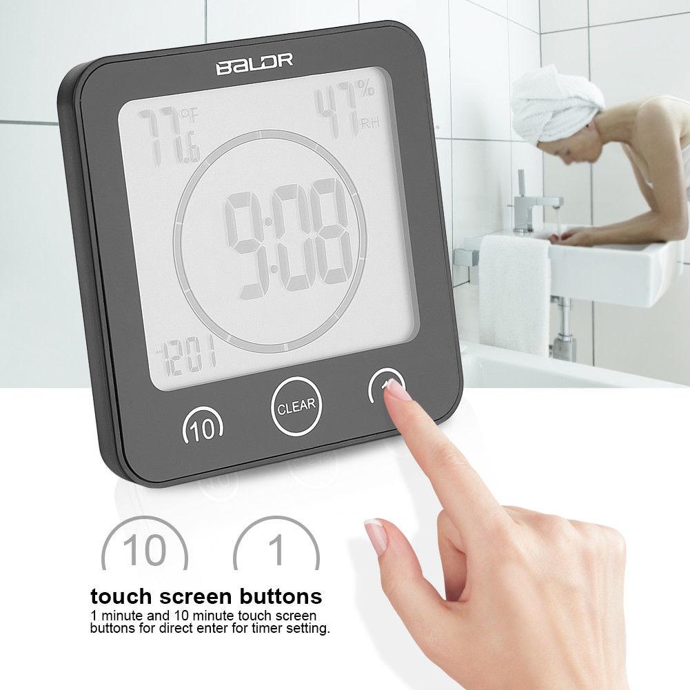 Waterproof Shower Clock w/ Timer (2 Packs)