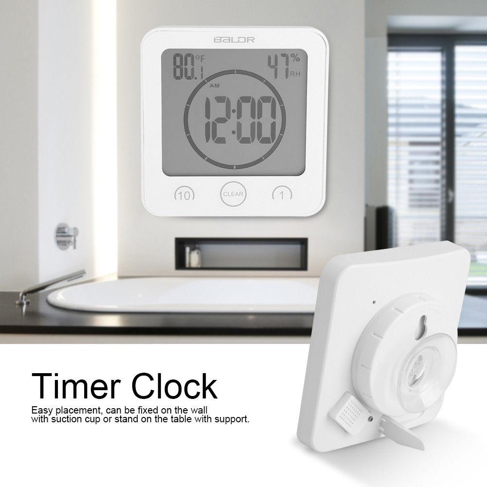 Waterproof Shower Clock w/ Timer (2 Packs)